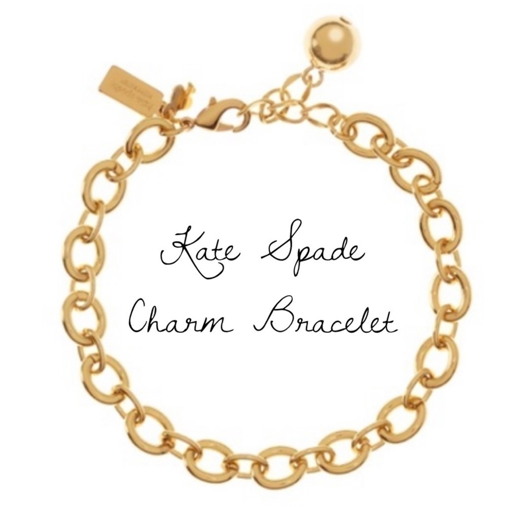 Kate Spade ♠️ 12 KT Gold Plated Charm Bracelet
